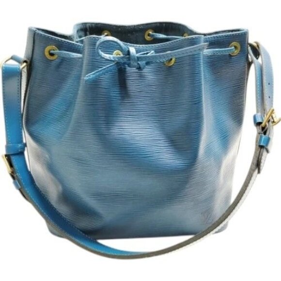 905286BS (L4) Louis Vuitton Shoulder Bag Petit Noe Blue Epi Leather - Picture 1 of 9